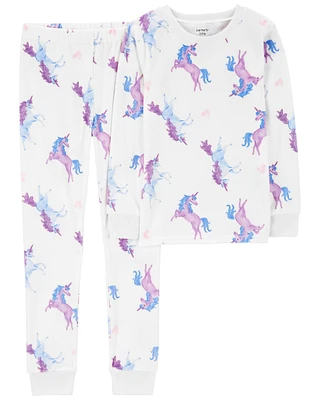 Kid 2-Piece Fuzzy Velboa Unicorn Pyjamas