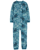 1-Piece Dinosaur Fleece Footless Pyjamas