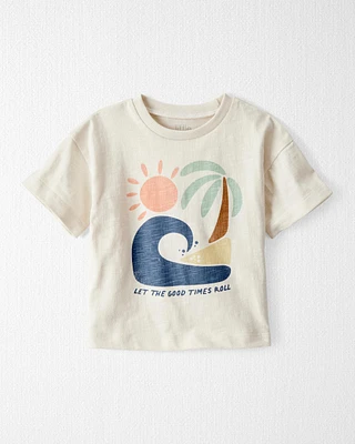 Baby Organic Cotton Beach-Print Tee