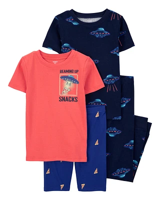 Kid 4-Piece Space 100% Snug Fit Cotton Pyjamas