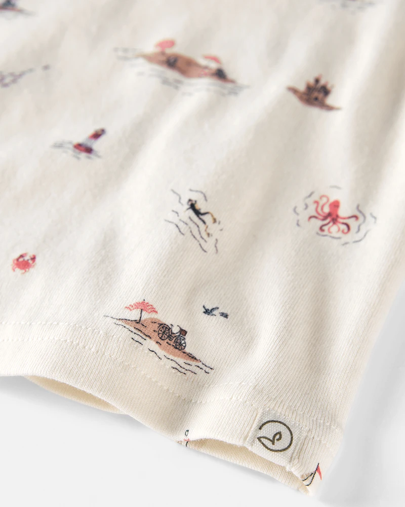 Baby Organic Cotton Payamas Coastal Print