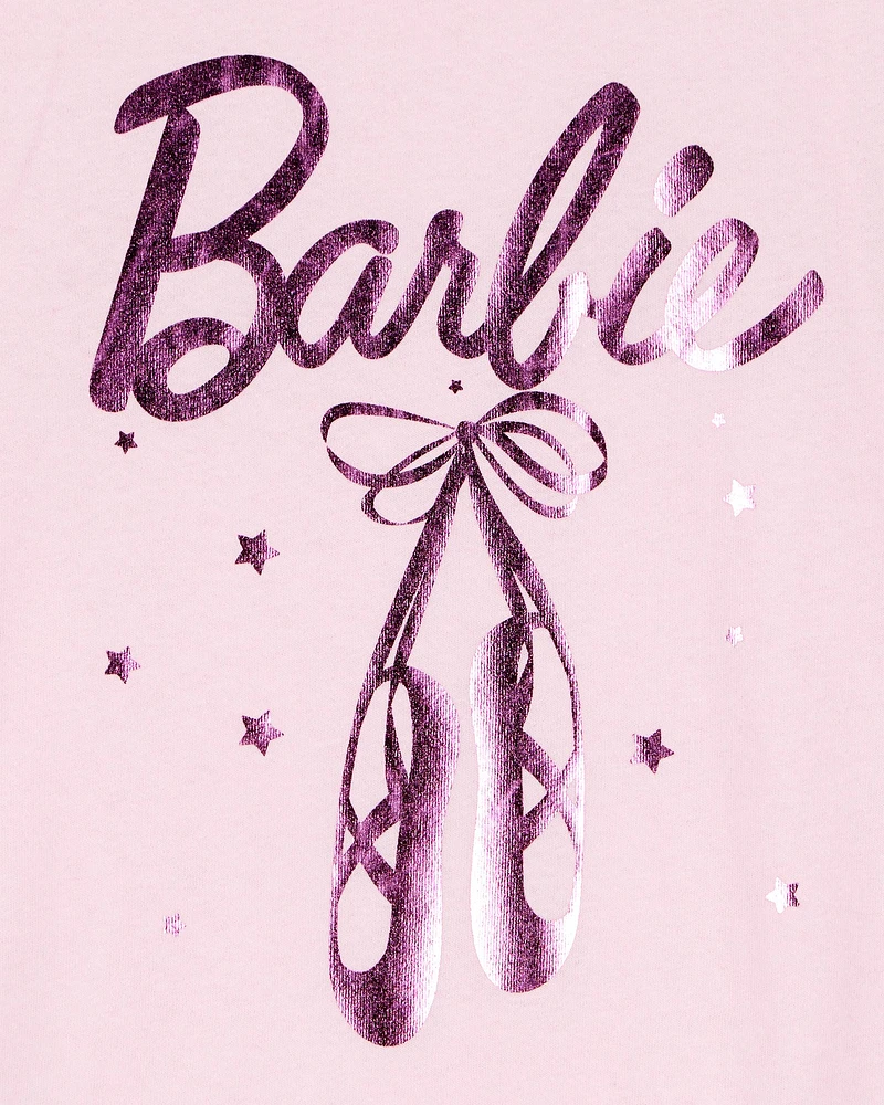 Toddler Barbie™ Ballet Foil Short-Sleeve Graphic Tee - Pink