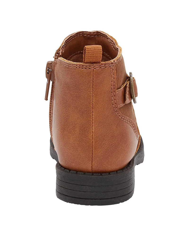 Toddler Faux Leather Chelsea Boots