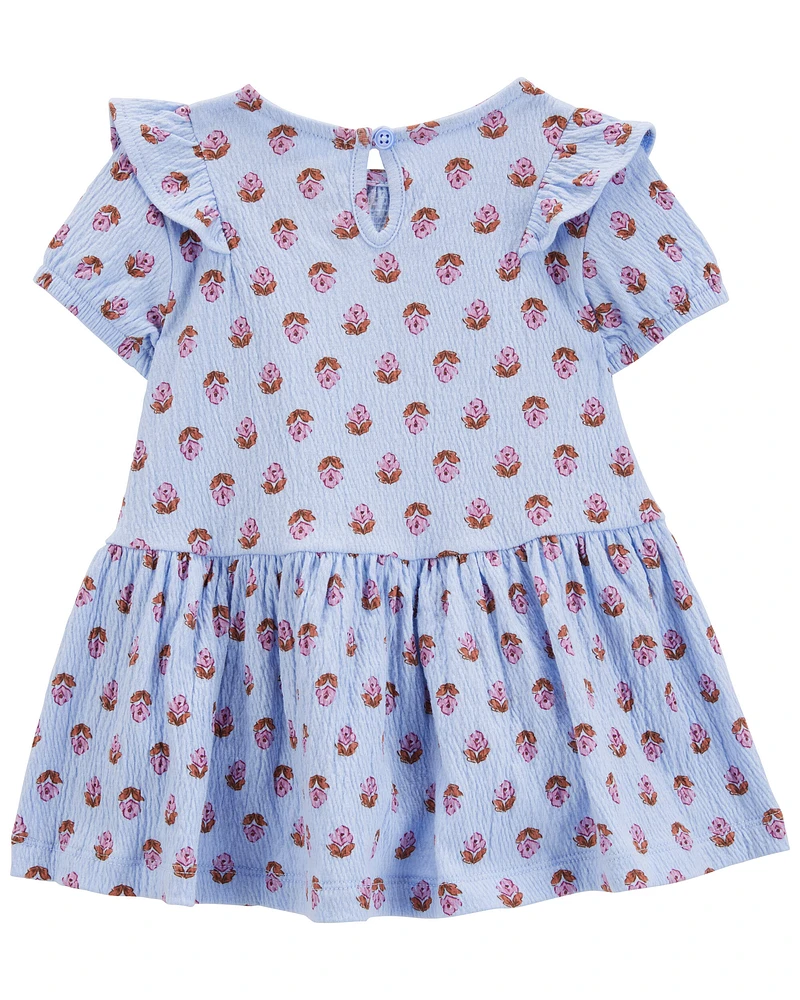 Baby Floral Crinkle Jersey Dress