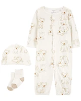 Baby Brown Koala 3-Piece Converter Gown Set