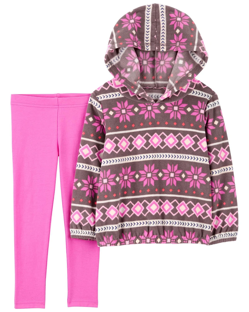 Baby 2-Piece Fair Isle Fleece Pullover & Legging Set