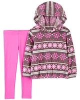 Baby 2-Piece Fair Isle Fleece Pullover & Legging Set