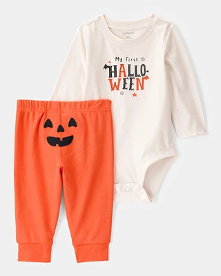Baby 2-Piece My First Halloween Long-Sleeve Bodysuit Pant Set