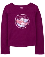 Kid Waffle Knit Long-Sleeve Thermal Tee