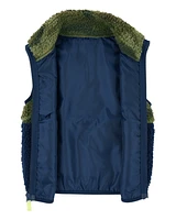 Toddler Camo Zip-Up Sherpa Vest