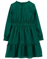 Kid Crepe Chiffon Holiday Dress