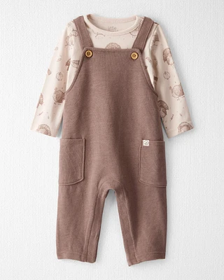 Baby 2-Piece Organic Overall Set Autumn Grove Print
