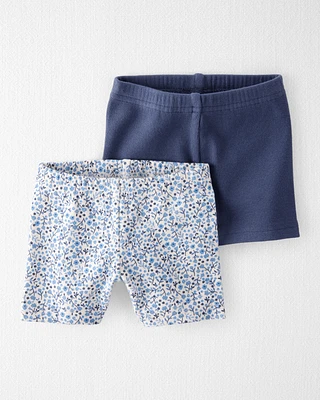 Baby 2-Pack Organic Cotton Ribbed Shorts