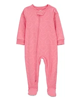 Baby 1-Piece Heart Fleece Footie Pyjamas