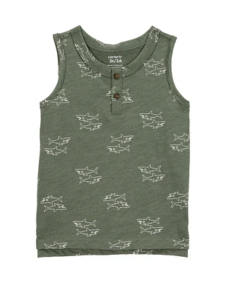 Baby Shark Slub Jersey Sleeveless Tank