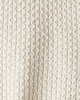 Baby Girl 2-Piece Organic Cotton Crotchet Knit Set-Cream