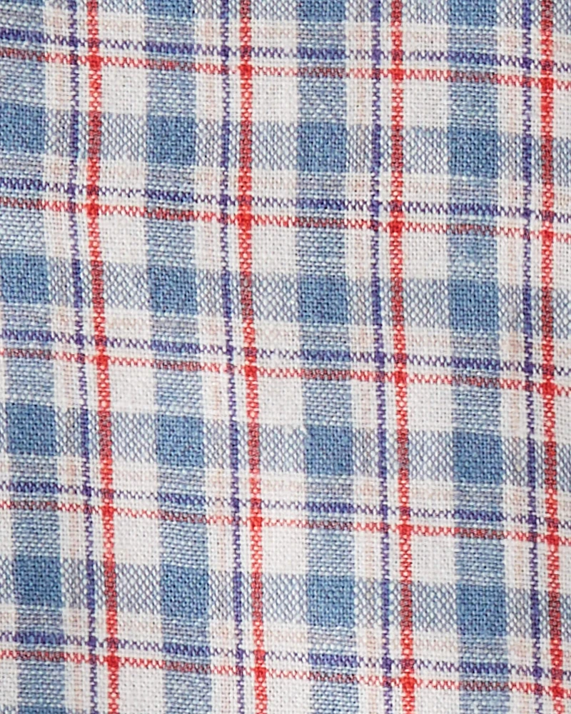 Baby Plaid Button-Front Shirt