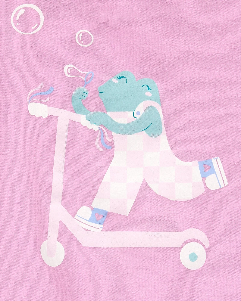 Toddler Scooter Frog Graphic Tee