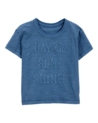 Baby Sun Knit Short-Sleeve Tee - Blue