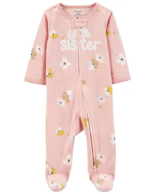 Little Sister Zip-Up Fleece Sleep & Play Pyjamas