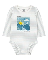 Baby Adventure Striped Long-Sleeve Bodysuit