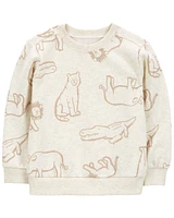 Toddler Animal Print Fleece Pullover