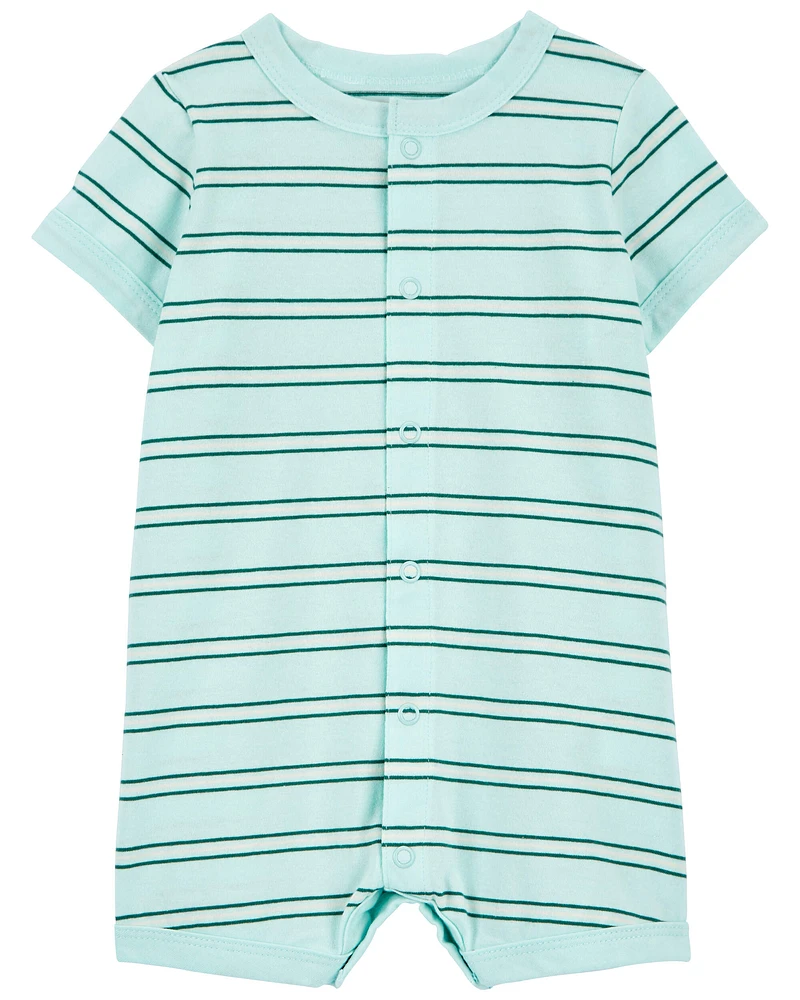 Baby Striped Snap-Up Romper