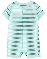 Baby Striped Snap-Up Romper