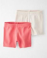 Baby Organic Cotton Ribbed Pedal Shorts