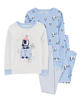 Kid 4-Piece Penguin 100% Snug Fit Cotton Pyjamas