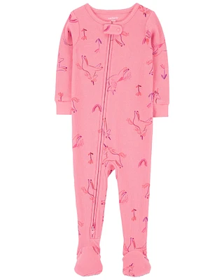 1-Piece Unicorn Thermal Footie Pyjamas