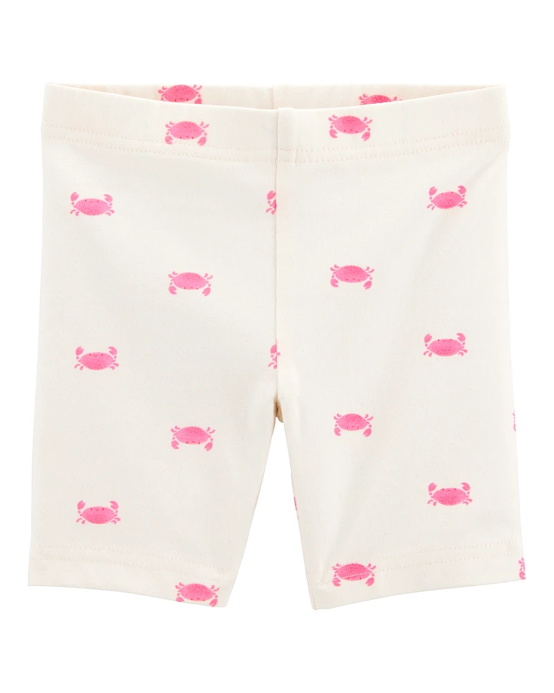 Toddler Crab Print Bike Shorts