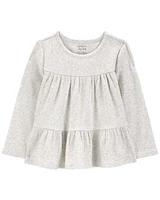 Toddler Tiered Long-Sleeve Ribbed Top