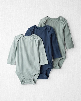 Baby 3-Pack Organic Cotton Rib Gradient Bodysuits