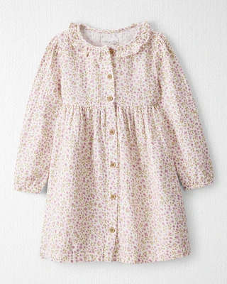 Toddler Organic Cotton Dress Botanic Muse Print