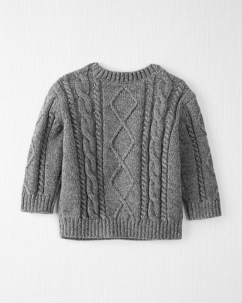 Baby Organic Cotton Cable Knit Sweater