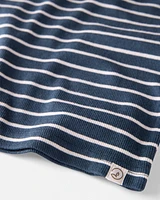 Kid Organic Cotton Pyjamas Set Stripes-Blue