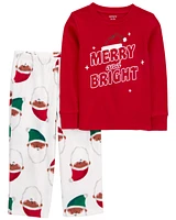 Toddler 2-Piece Merry and Bright Cotton & Fleece Pyjamas