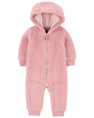 Hooded Fleece Jumpsuit