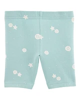 Baby Sea Print Bike Shorts - Green