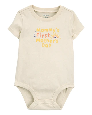 Baby Mother's Day Short-Sleeve Bodysuit - Ivory