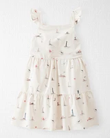 Toddler Organic Cotton Coastal-Print Dress