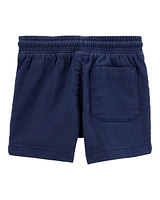 Baby Pull-On Twill Shorts - Navy