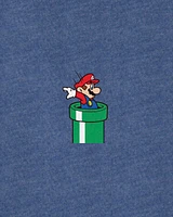 Kid Super Mario Pocket Tee - Navy