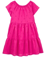 Kid Eyelet Tiered Dress