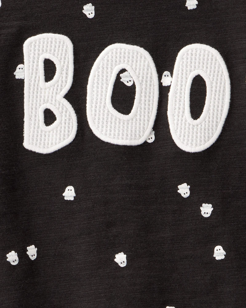 Baby 2-Piece Ghost Print Halloween Outfit Set