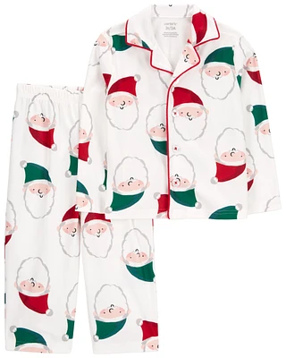 Toddler 2-Piece Santa Coat Style Pyjamas