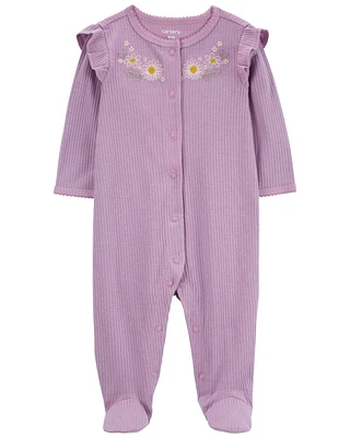 Baby Floral Snap-Up Thermal Sleeper