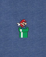 Kid Super Mario Pocket Tee - Navy