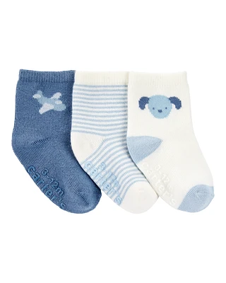 Baby 3-Pack Puppy Ankle Socks